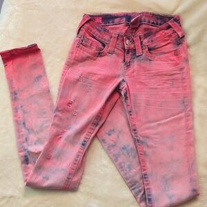 True Religion Women's Skinny Jeans - Red and Black. Size 25